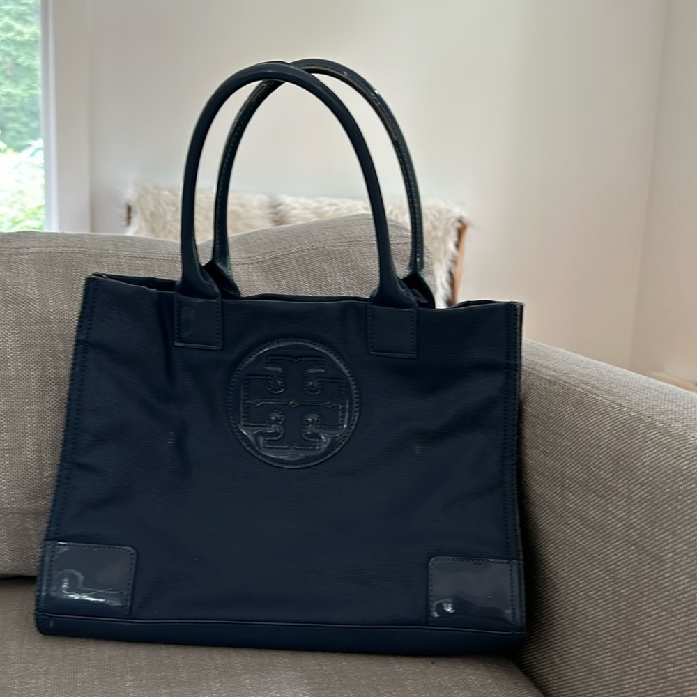 Tory Burch Small Ella Tote Navy